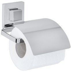 Uchwyt na papier toaletowy QUADRO, Vacuum-Loc - stal nierdzewna, 13x14cm, WENKO