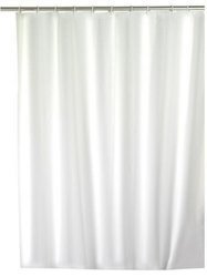 Zasłona prysznicowa, tekstylna, 180x200 cm, biała, WENKO