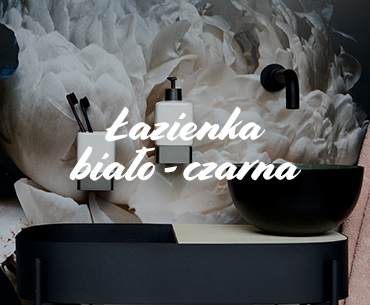 Łazienka biało - czarna