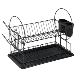 Suszarka do naczyń Premium Duo, 2 poziomy do suszenia i dwukomorowy kosz na sztućce, WENKO