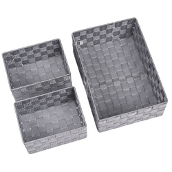 Zestaw koszyków łazienkowych ADRIA, 3 szt., szary, WENKO