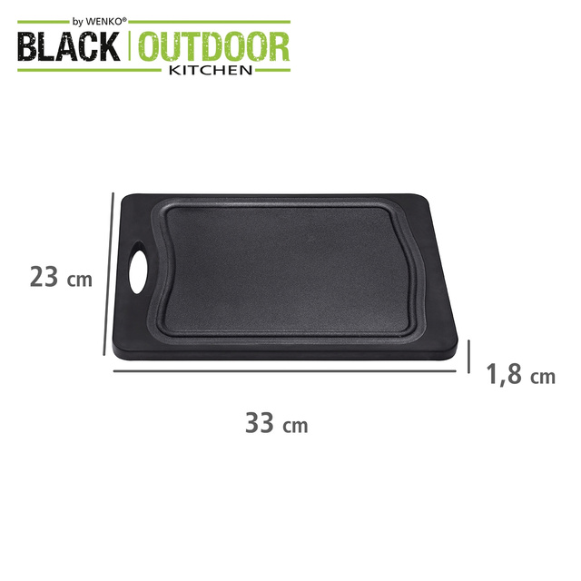 Deska do krojenia KOMBI z rączką, 33 x 23 cm, OUTDOOR KITCHEN, WENKO