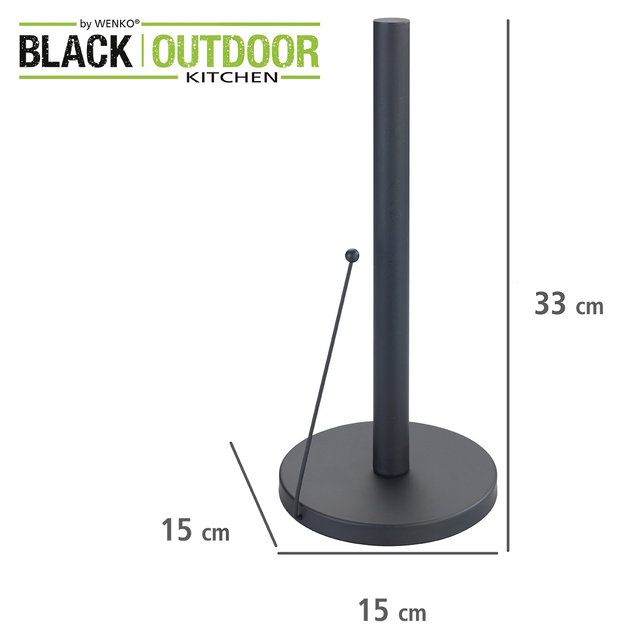 Stojak na papierowy ręcznik kuchenny OUTDOOR CLAYTON - stal nierdzewna, WENKO