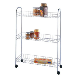 Regał kuchenny na kółkach - wąski regał łazienkowy, 3 poziomy