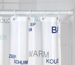 Teleskopowy drążek do zasłony prysznicowej, Ø 2 cm, 70-115 cm, biały, WENKO