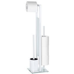 Stojak na papier toaletowy i szczotkę do WC, RIVALTA WHITE - 3 w 1 , WENKO