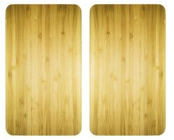 Szklane płyty ochronne WOODEN LOOK na kuchenkę – 2 sztuki, WENKO