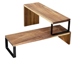 Półka kuchenna narożna, drewno akacjowe, Vali, WENKO