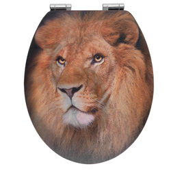 Deska sedesowa z nadrukiem 3D LION z MDF, WENKO