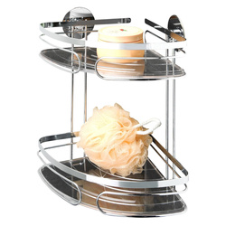 Narożna półka łazienkowa Turbo-Fix, 2 poziomy