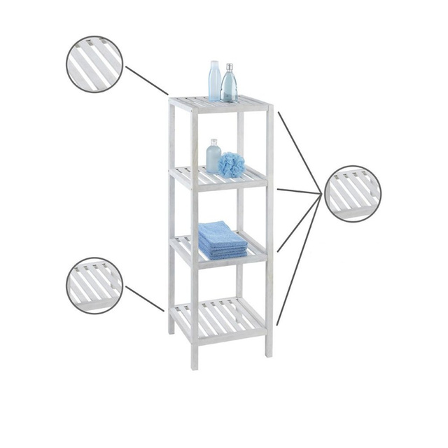 Regał łazienkowy NORWAY - 4 poziomy, WENKO