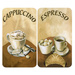 Szklane płyty ochronne COFFEE na kuchenkę – 2 sztuki, WENKO