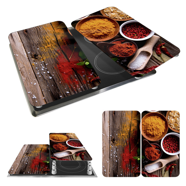 Szklane płyty ochronne SPICE na kuchenkę – 2 sztuki, WENKO