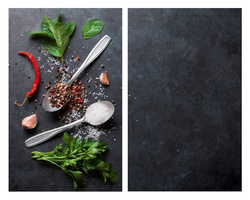 Podkładki kuchenne Zioła, 2 szt., szkło, 52 x 30 cm