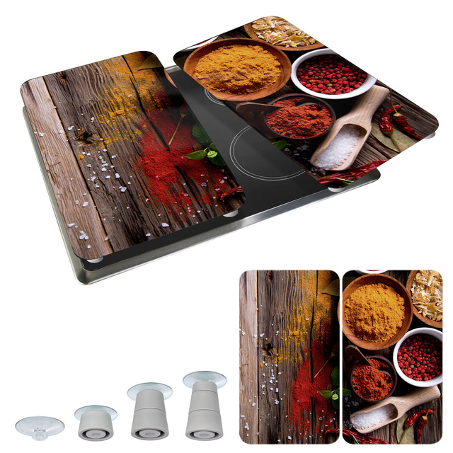 Szklane płyty ochronne SPICE na kuchenkę – 2 sztuki, WENKO