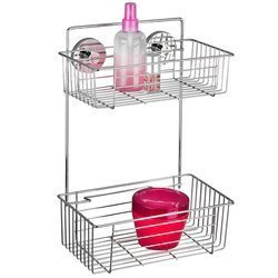 Półka łazienkowa BARI pod prysznic, Vacuum-Loc - 2 poziomy, WENKO