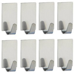 Samoprzylepny wieszak łazienkowy, błyszczący - 8 sztuk w zestawie, WENKO