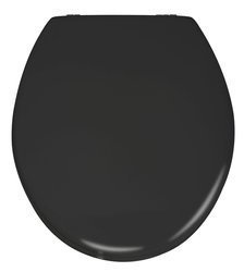 Deska sedesowa PRIMA - MDF, czarna, WENKO