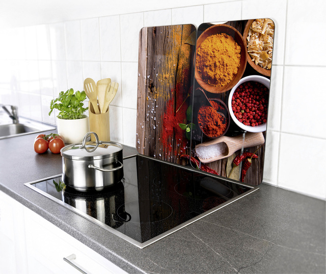 Szklane płyty ochronne SPICE na kuchenkę – 2 sztuki, WENKO