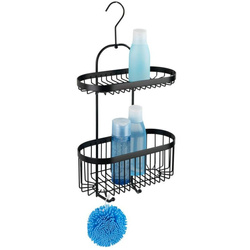 Półka łazienkowa zawieszana Classic-Plus, 2 poziomy + 2 haczyki, WENKO