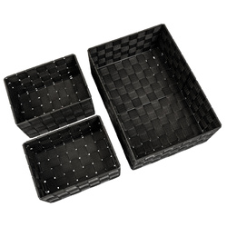 Zestaw koszyków łazienkowych ADRIA, 3 szt., czarny, WENKO