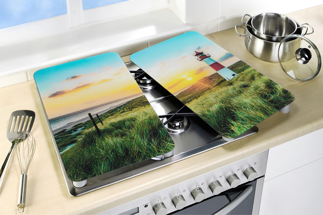 Szklane płyty ochronne na kuchenkę LIGHTHOUSE, 2 sztuki