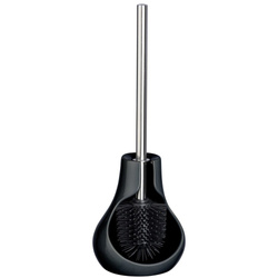 Szczotka do WC z silikonową główką i pojemnik półzamknięty, WENKO