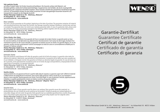 Teleskopowy drążek prysznicowy LUZ, Ø 2,8 cm, 110-185 cm, chrom, WENKO