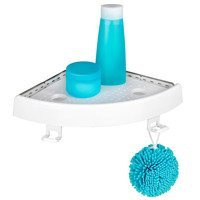 Półka narożna, z haczykami, półka prysznicowa, Allstar