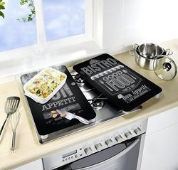 Szklane płyty ochronne BON APPETIT na kuchenkę – 2 sztuki, WENKO,