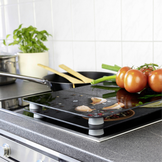 Szklane płyty ochronne HERBS na kuchenkę - 2 sztuki, WENKO