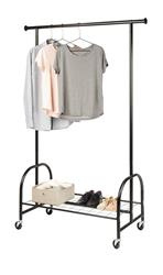 Wieszak na ubrania stojący PROFI z półką na buty, styl loftowy, WENKO