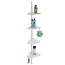 Teleskopowa półka łazienkowa XXL, narożna - aż 4 poziomy, WENKO