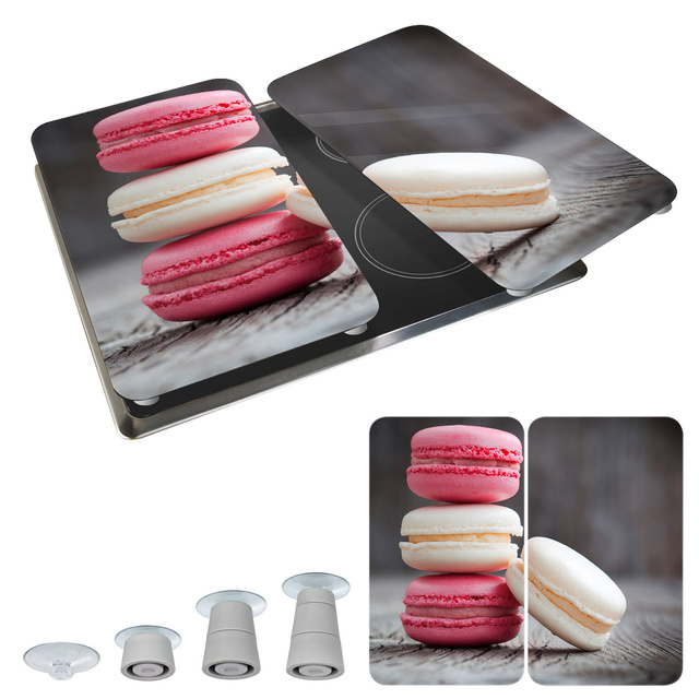 Szklane płyty ochronne MACARONS na kuchenkę – 2 sztuki, WENKO