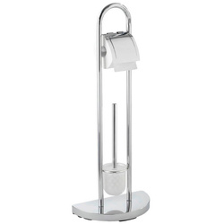 Stojak na papier toaletowy i szczotkę do WC, COSENZA - 2w1, WENKO