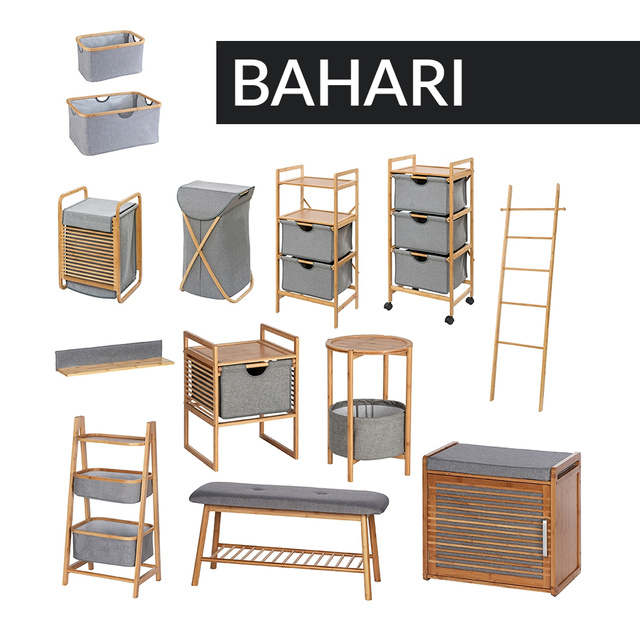 Kosz do przechowywania BAHARI BAMBOO z uchwytami, WENKO