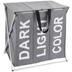 Kosz trójkomorowy, składany pojemnik na pranie TRIO TOP - 57 x 57 x 38, WENKO