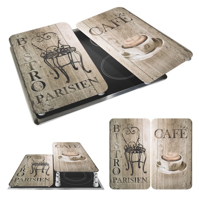 Szklane płyty ochronne na kuchenkę, CAFE BISTRO - 2 sztuki, WENKO