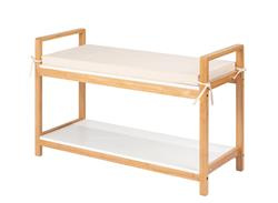 Szafka na buty z siedziskiem z materiału imitującego len FINJA, WENKO