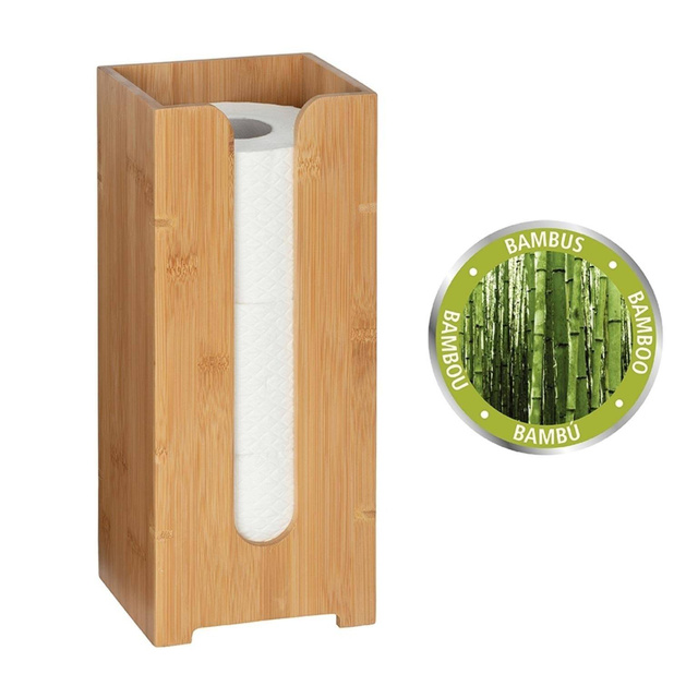 Stojak na papier toaletowy BAMBUSA, bambusowy, WENKO