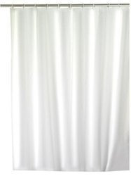 Zasłona prysznicowa, tekstylna, 180x200 cm, biała, WENKO