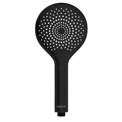 Słuchawka prysznicowa oszczędzająca wodę, Ø 12 cm, czarna, WENKO