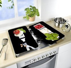 Szklane płyty ochronne CAPRESE na kuchenkę – 2 sztuki, WENKO
