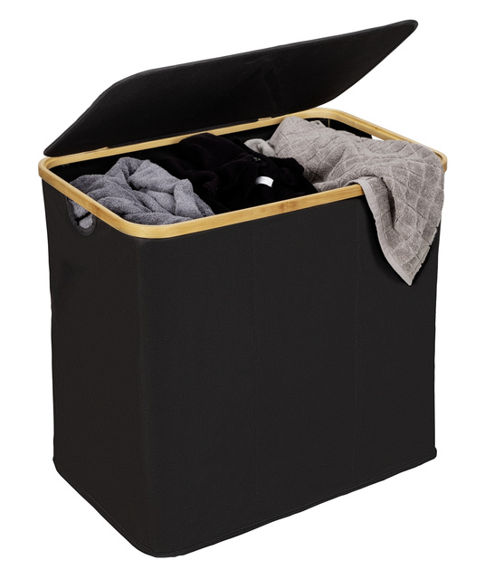 Kosz na pranie, bambus, 57 x 50 x 37, Trio Ecori, WENKO