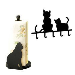 Zestaw: stojak na ręcznik kuchenny + wieszak na klucze KOTY