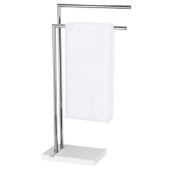 Stojak na ręczniki NOBLE WHITE - 2 ramienny, chromowany, WENKO