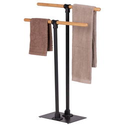 Wieszak łazienkowy na ręczniki FORLI, z bambusowym wykończeniem, WENKO