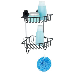 Półka pod prysznic BARI Vacuum-Loc, dwupoziomowa, metalowa, WENKO