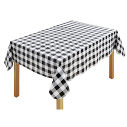 Cerata na stół w kratę, 180 x 140 cm, szara