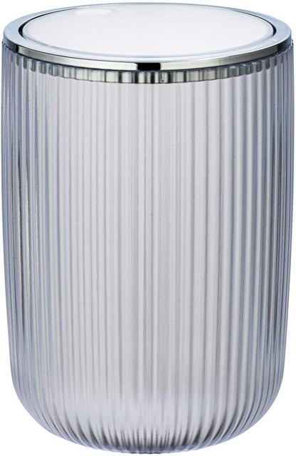 Kosz na śmieci do łazienki AGROPOLI, 20 cm, transparentny, WENKO
